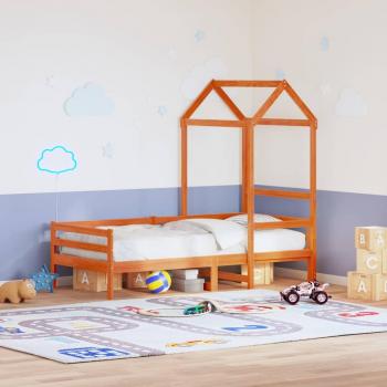 Techo de cama infantil madera maciza marrón 108x70x176,5 cm vidaXL212714