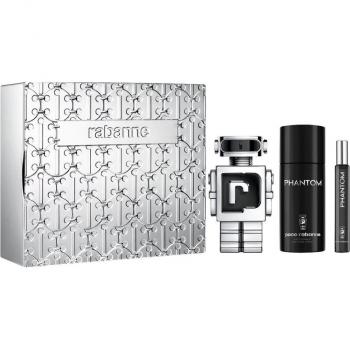 Estuche de regalo Eau de Toilette Phantom para hombre - Paco Rabanne, incluye 1 x 100 ml EDT, 1 x gel de ducha 100 ml y 1 x loción after shave 100 ml
