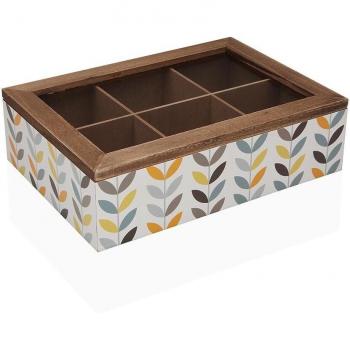 Caja de Té de Madera Erin para Almacenamiento Decorativo