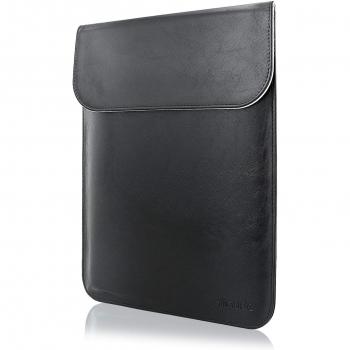 Allinside Funda de Cuero Sintético para Macbook Air 11/MacBook 12, 11-11.6 Pulgadas Laptops/Ultrabook/Netbook, Negro