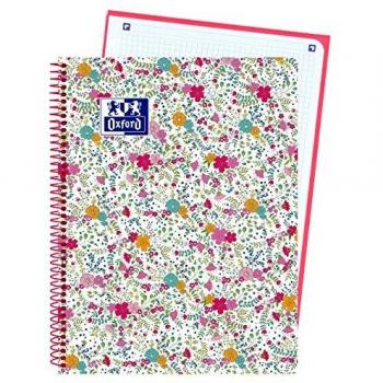 Oxford 400088002 - Cuaderno espiral, A4+, color floral