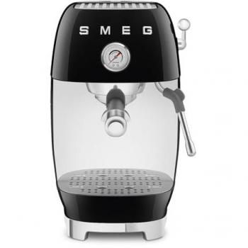 Cafetera Espresso Smeg ECF03BLEU 50's Style Negra 1650W con Buse de Vapor y Función Cold Brew