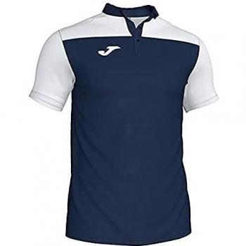Joma Hobby II Short Sleeve Polo Shirt for Men, Navy-White, 3XL Unisex