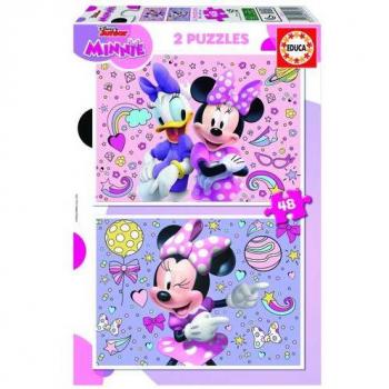 Puzzle Infantil Disney Minnie Mouse 2x48 Piezas Educa