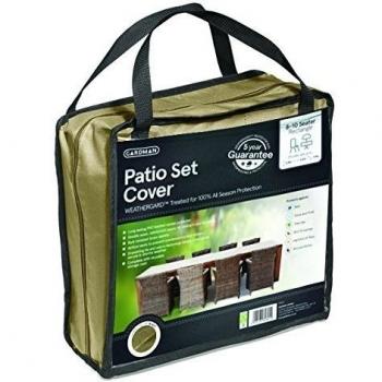 Gardman 35822 - Funda para juego de comedor rectangular, tamaño grande, color beige