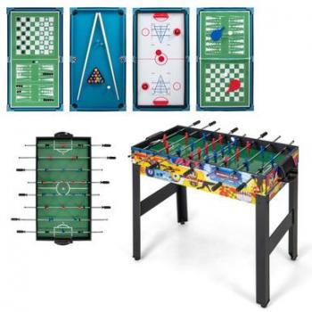 12-in-1 Multi-Game Table Set with Foosball, Air Hockey, Pool, Ping Pong, Chess & Bowling