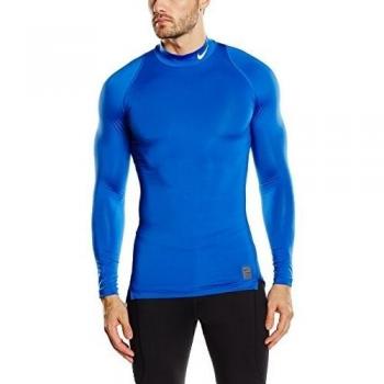 Nike Cool COMP LS MK - Camiseta para hombre, color azul / blanco, talla M