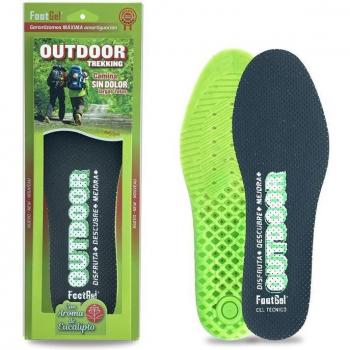 Plantillas Footgel Gel Outdoor Eucalipto Talla 43-47 Deportivas Amortiguadoras Camino de Santiago