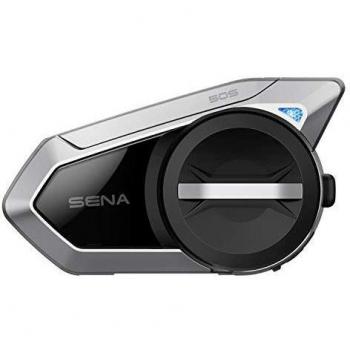 Intercomunicador Sena 50S Mesh 2.0 de Harman Kardon - Sistema de comunicación Bluetooth para casco de moto, tecnología Mesh 2.0, conectividad avanzada, hasta 8 km de alcance en modo abierto, capacidad