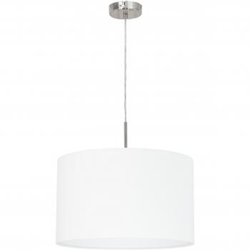 Lámpara Colgante Eglo Pasteri Textil Blanca E27 38cm