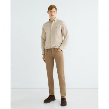 Pantalón Vaquero Slim Fit Marrón Desierto para Hombre - Gant, 40/34, Algodón Sostenible