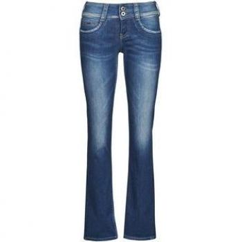 Pepe Jeans - Vaquero recto de mujer tiro medio de efecto desgastado