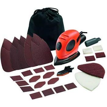 Lijadora de Detalles Black+Decker KA161BC-QS, 55W, 230V con Bolsa y Accesorios Incluidos