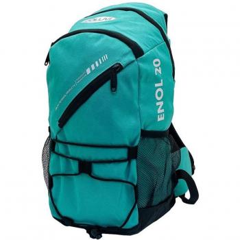 Mochila Joluvi Montaña Enol 20 Turquesa, capacidad de 20 litros, diseño ergonómico, sistema de ventilación en la espalda, material resistente al agua, múltiples compartimentos y bolsillos para organización
