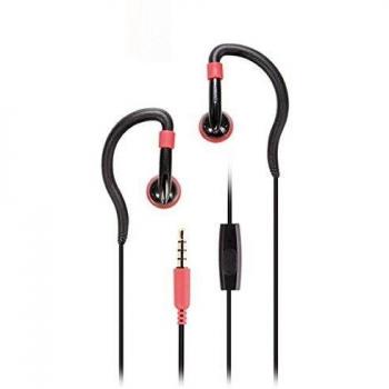 AURICULARES DEPORTIVOS VIVANCO 60591 SPORTS ACTIVE CORAL - 20HZ-20KH - GANCHO PARA OREJA SUAVE Y FLEXIBLE - MICRÓFONO INTEGRADO