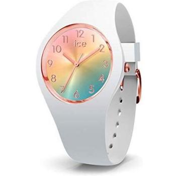 ICE-WATCH ICE Sunset Rainbow - Reloj Blanco para Mujer con Correa de Silicona, 015743