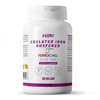 Bisglicinato de Hierro Ferrochel™️ (30 mg) - 120 Cápsulas Vegetales de Alta Absorción, No-GMO, Vegano, Sin Gluten