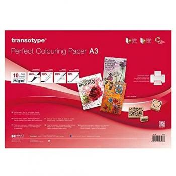 Papel Marcador Transotipo A3, 250 g/m², 10 Hojas, Ideal para Coloraciones Perfectas y Manga