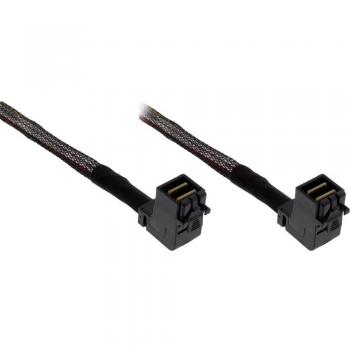 InLine 27626A - Cable mini SAS HD acodado a ambos lados SFF-8643 con banda lateral