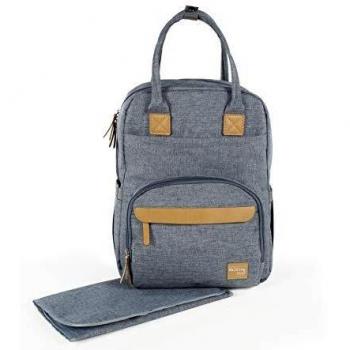 Walking Mum Bolso Mochila Baby Nature Ocean, Bolsa Pañalera para Silla de Paseo, Diseño Versátil con Asas Cortas y Correas para Llevar en los Hombros, Color Azul Marino, Medidas 40 x 30 x 20 cm