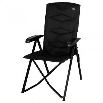 Silla Plegable Acolchada Multiposición Aktive 49x76x109 cm, Color Negro, Soporta 110 kg, Topes Antideslizantes, Tejido Poliéster, Incluye Bolsa de Transporte