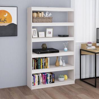 Estantería divisor de espacios vidaXL pino 100x30x167,5 cm natural blanca gris mueble almacenaje oficina estudio sala de estar dormitorio librería