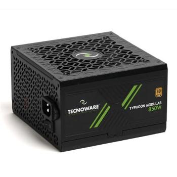 Fuente de Alimentación Tecnoware Typhoon 850W, Modular, 80 Plus Gold, Gaming, Ventilador Silencioso de 12 cm, Condensadores Japoneses 105°C