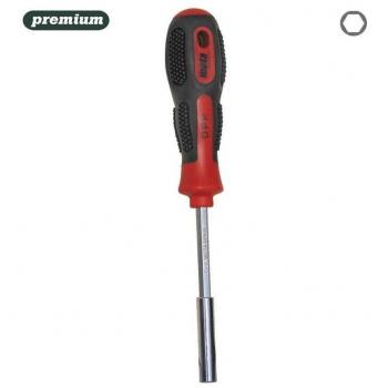 Destornillador porta puntas magnético 1/4 con mango ergonómico