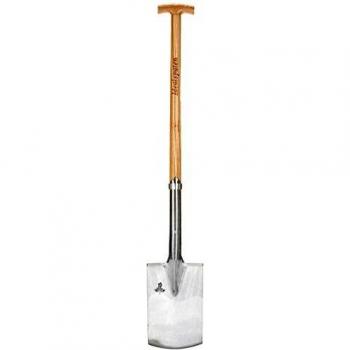 Pala Rodespaten Tamaño 2 con Mango en T y Protección para el Pie, Dimensiones de la Hoja 285 x 185 mm, Longitud del Mango 850 mm, Peso 2800 g