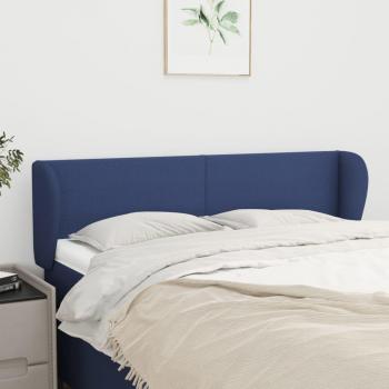 Cabecero Tapizado Azul con Orejas 147x23x78/88 cm en Tela