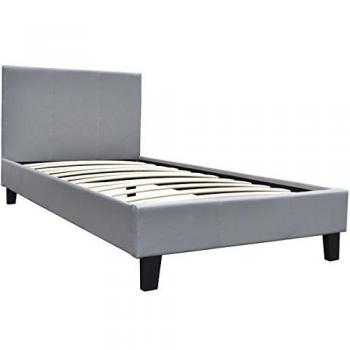 Cama Lina 90 x 190 cm - Gris claro