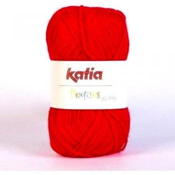 Lanas Katia PEQUES Ovillo de Color Rojo Cod. 84911