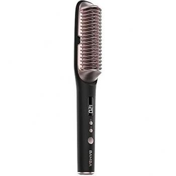 Cecotec Cepillo Alisador Eléctrico Bamba InstantCare 1400 Excellence Brush. Revestimiento de Cerámica Queratina, Aceite de Argán y Generador de Iones, Temperatura de 120º a 220º, Bolsa de viaje