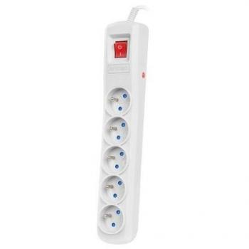 Regleta Protectora Armac R5, 5 Tomas, Cable de 3 metros, Color Gris