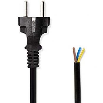 Nedis Cable de Alimentacion Conec Tor Schuko con Extremo AB