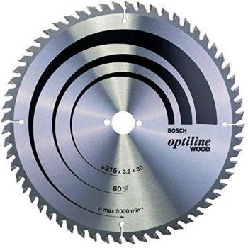 Bosch 2 608 640 651 - Hoja de sierra circular Optiline Wood - 315 x 30 x 3,2 mm, 60