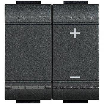 Bticino LivingLight Universal Push Button Dimmer 3-400W Anthracite L4411N