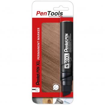 Rotulador Permanente Industrial Pentel N50XL - Punta Biselada - Trazo 11-17mm - Resistente a Agua y Luz - Negro