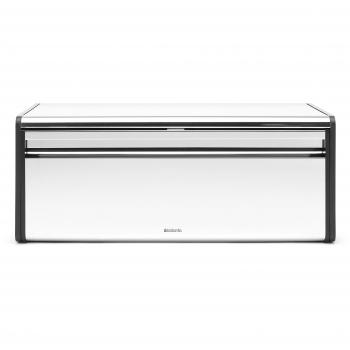 Brabantia 163463 - Caja de pan con tapa abatible, Gris