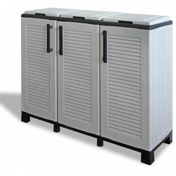 Gabinete Bajo Eco de Polipropileno - Armario de media altura, dimensiones: 1020 mm (largo) x 370 mm (profundidad) x 900 mm (altura), diseño práctico para maximizar el espacio