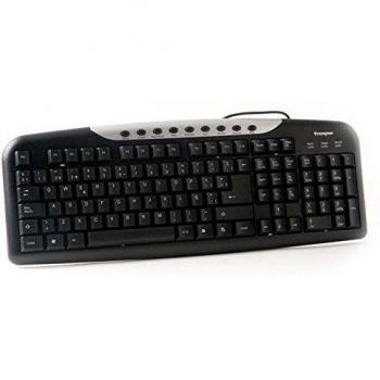 powergreen KEY-1002-MU Teclado con Cable Multimedia