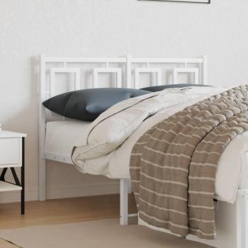 Cabecero de metal blanco 120 cm Vidaxl