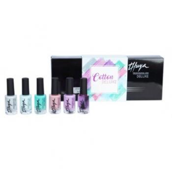 Kit de Esmaltes Deluxe Cotton de Thuya - 6 Unidades, incluye esmaltes de alta calidad, acabado brillante, secado rápido, fórmula libre de tóxicos y variedad de colores