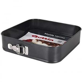Quttin 52277 Molde Horno Cierre, 28 x 28 x 6.8 cm/0.4 mm, Aluminio