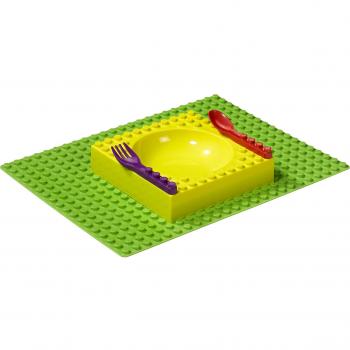 Placematix Kids Gift Box Giallo Juego Infantil de 4 Piezas para Comer. Incluye: Bandeja, Bowl, Cuchara y Tenedor, Multicolor, 4 Unidades