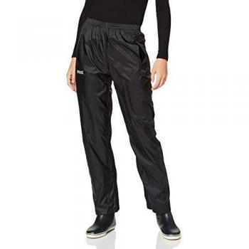 Regatta Women's Pack It Lightweight Waterproof Overtrousers - Black - Size Large