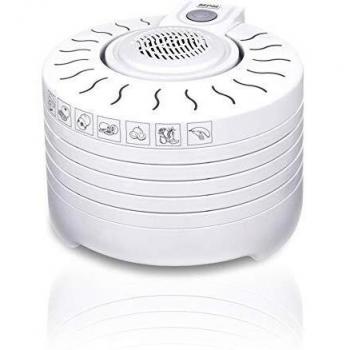 MPM MSG-01 Deshidratador de Alimentos Eléctrico, 5 Bandejas Expansibles de 28 cm, Libre de BPA, para Secar Frutas, Verduras, Carne y Hierbas,