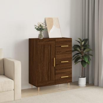 Aparador de madera de ingeniería marrón roble 69,5x34x90 cm vidaXL - Mueble de Almacenaje de Salón, Buffet para salón, Armario Auxiliar, Armario de Almacenamiento
