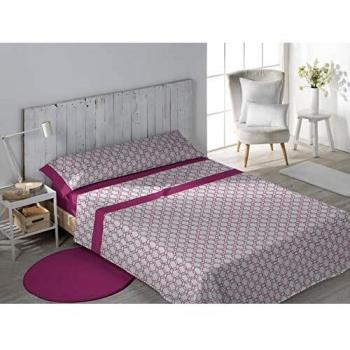 DHestia Juego Sábanas, Burdeos, 135x200 cm/Cama 135