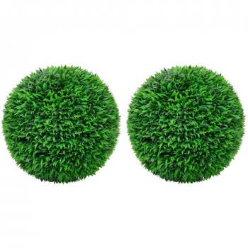 Esfera Bosso Artificial 2 Piezas 55 cm, Bolas de boj artificial 2 unidades 55 cm